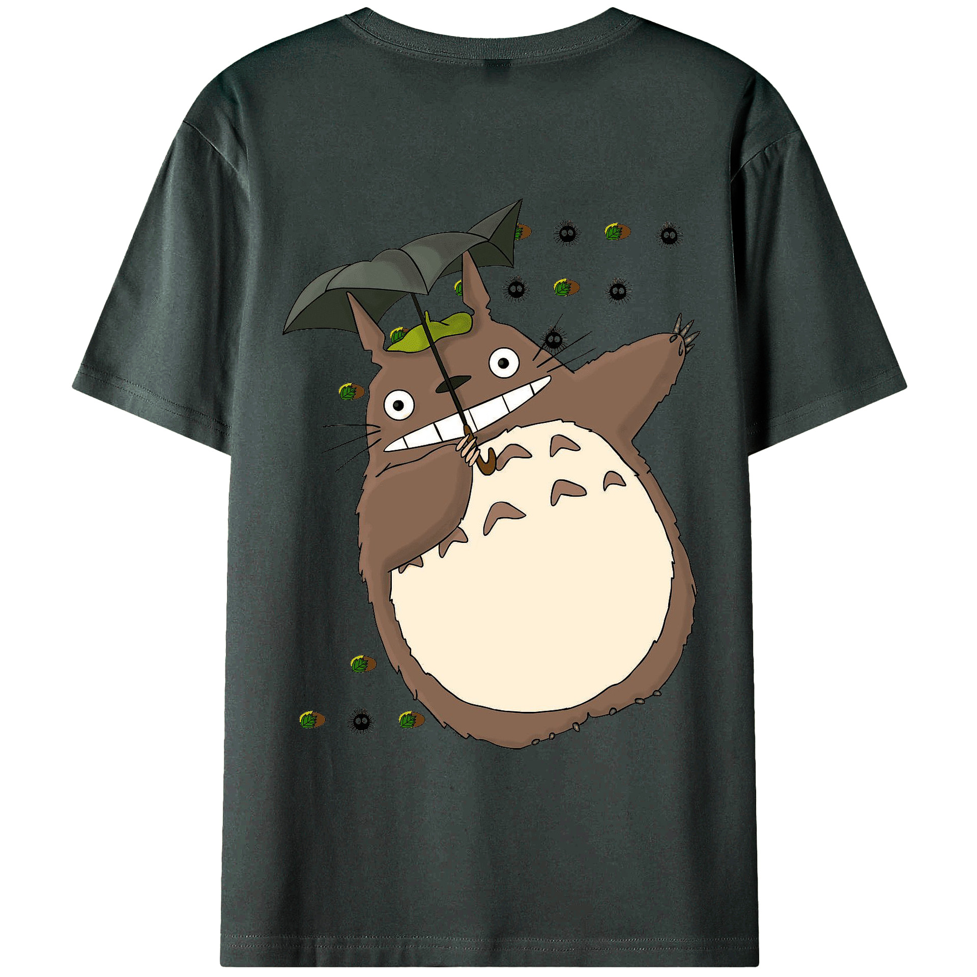 （画像用） となりのトトロ 草壁メイ 草壁サツキ My Neighbor Totoro Satsuki Kusakabe Mei Kusakabe 綿100％ メンズ半袖Tシャツ（バックプリント） 通気性